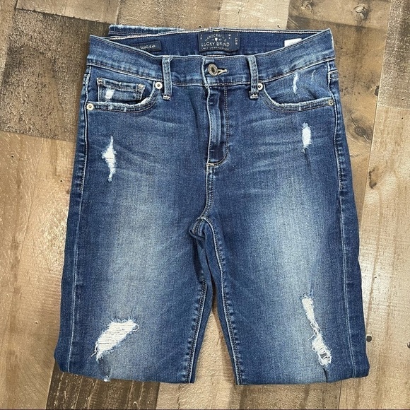 Lucky Brand Distressed Brooke Legging Jean 4/27 - Picture 2 of 11